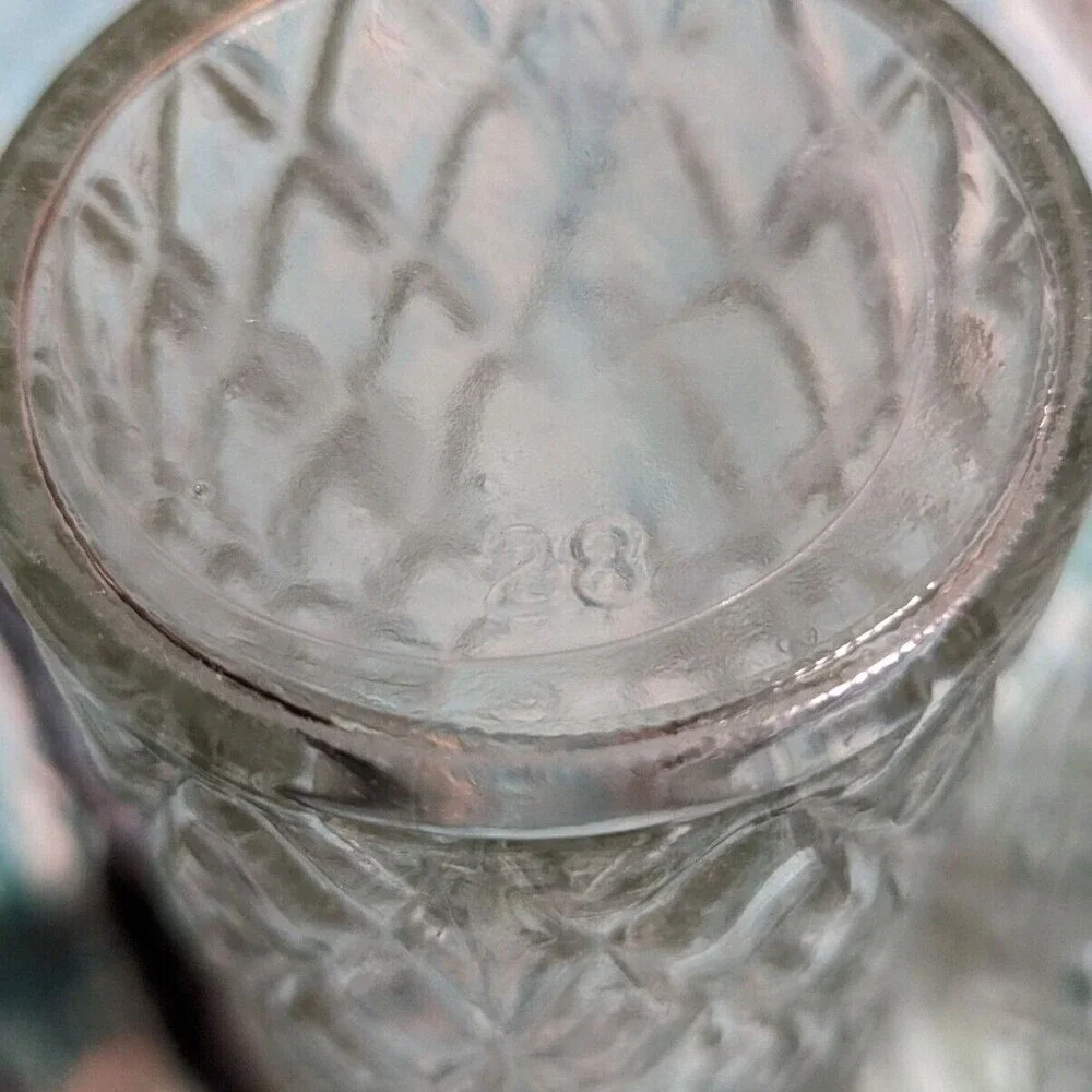 MCM Vintage Quilted Peanut‎ Butter / Jelly Jar Stamped 28 & 5 Mold
